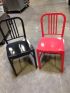 Metal Dining Chairs (Red & Black)